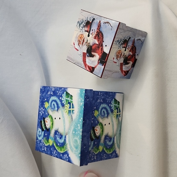 NWOT Swirly Snowman Stacking Holiday Cardboard Boxes - Picture 1 of 16